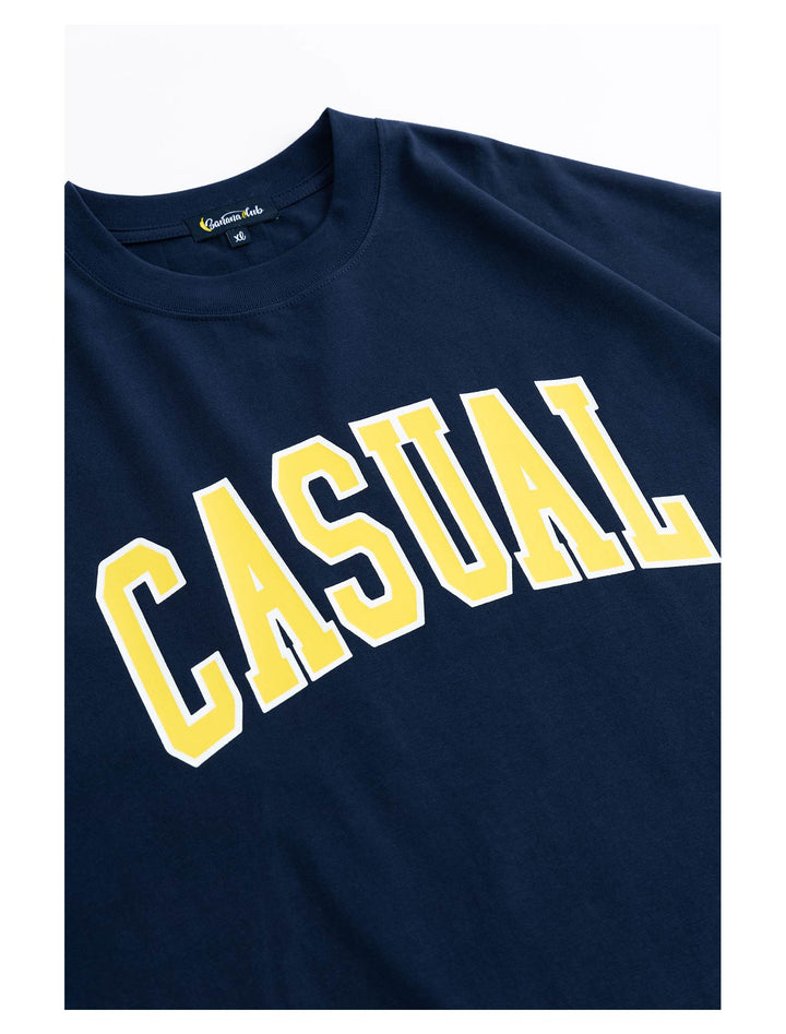"Casual" Varsity Print Tee