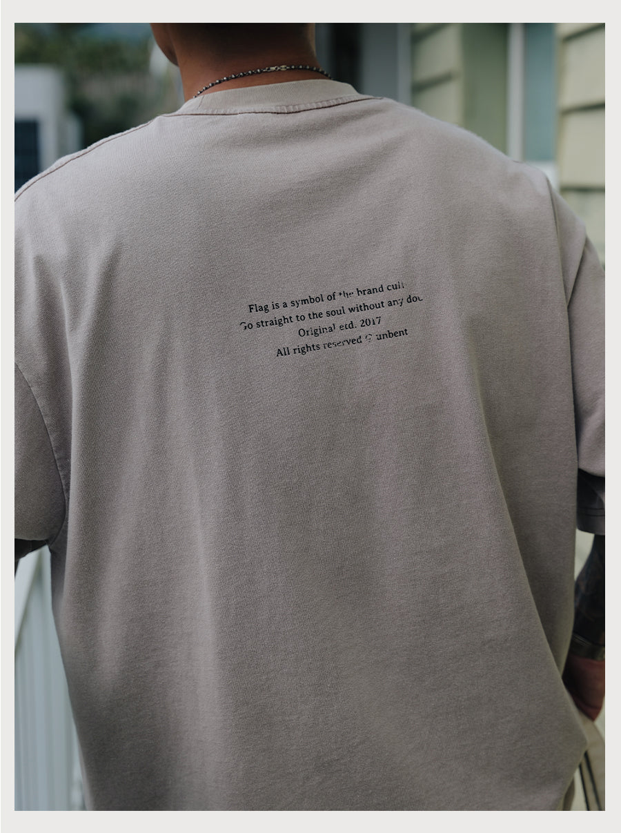 Distress Slogan Print Tee