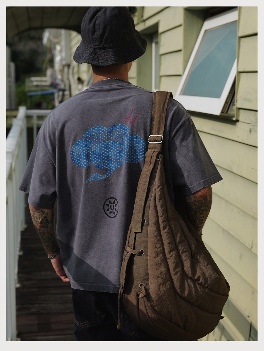 Spray Dye Motif Print Tee
