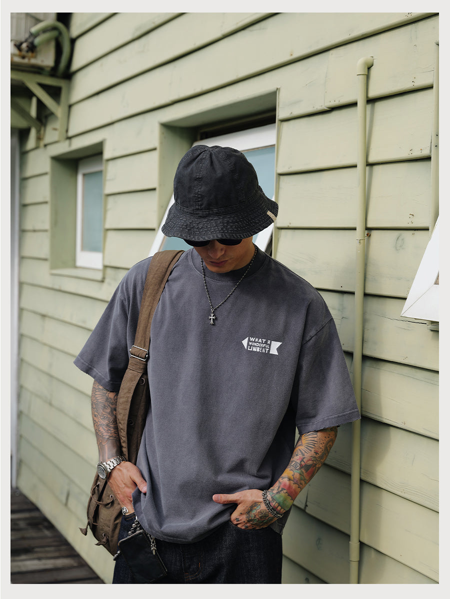 Spray Dye Motif Print Tee