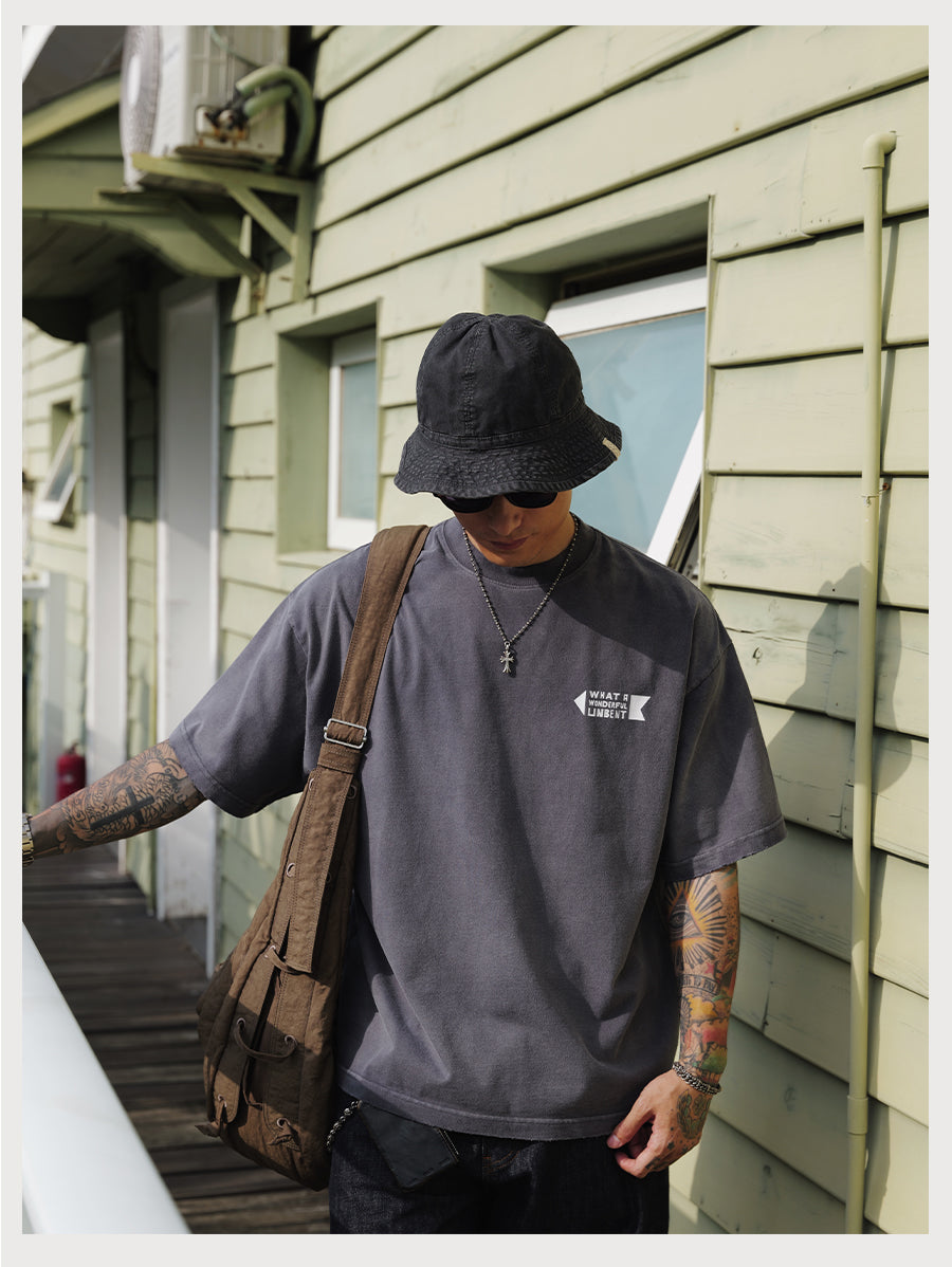 Spray Dye Motif Print Tee