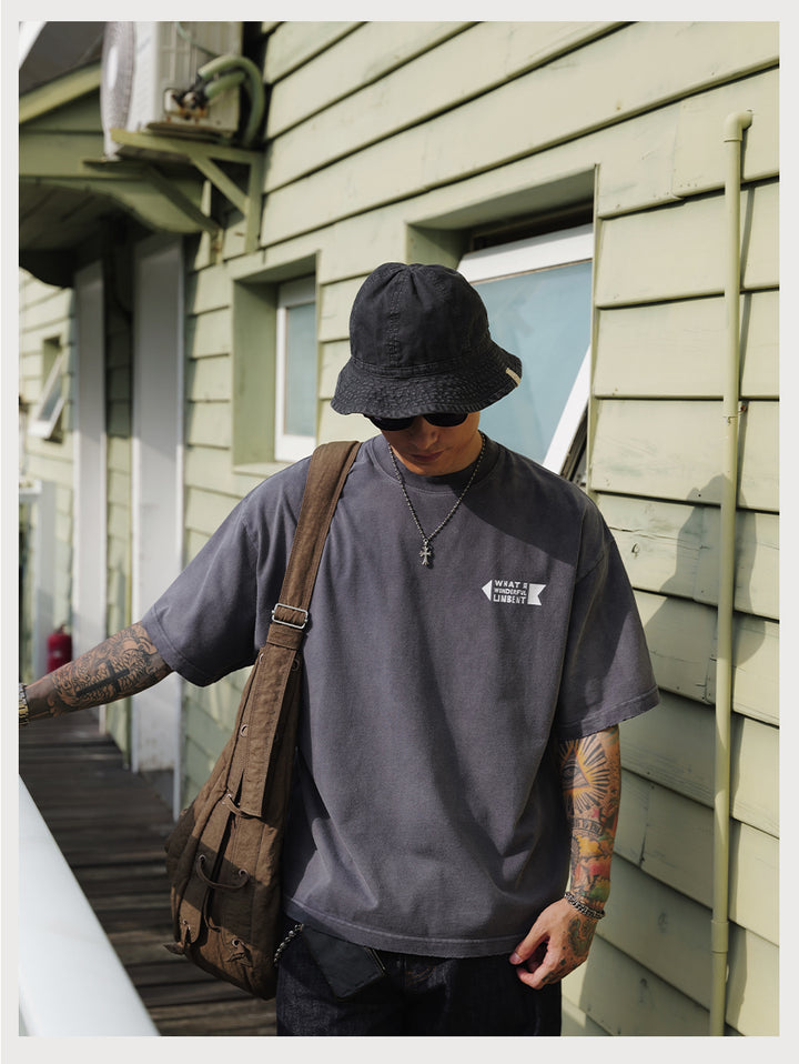 Spray Dye Motif Print Tee
