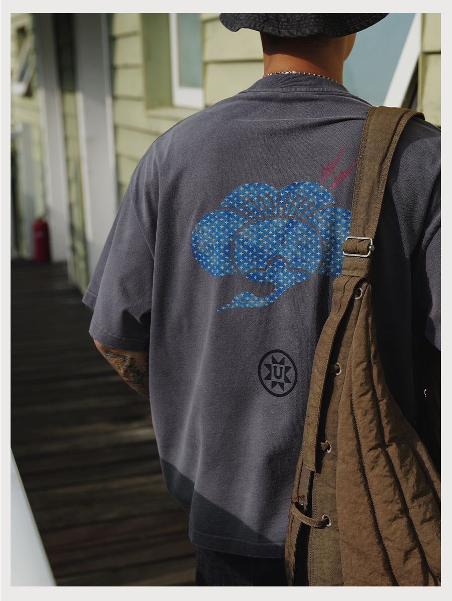 Spray Dye Motif Print Tee