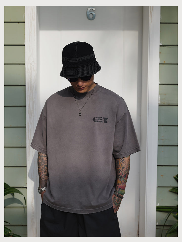 Spray Dye Motif Print Tee