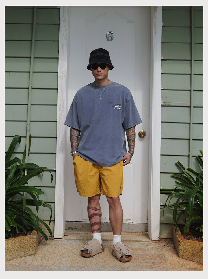 Distress Slogan Print Tee