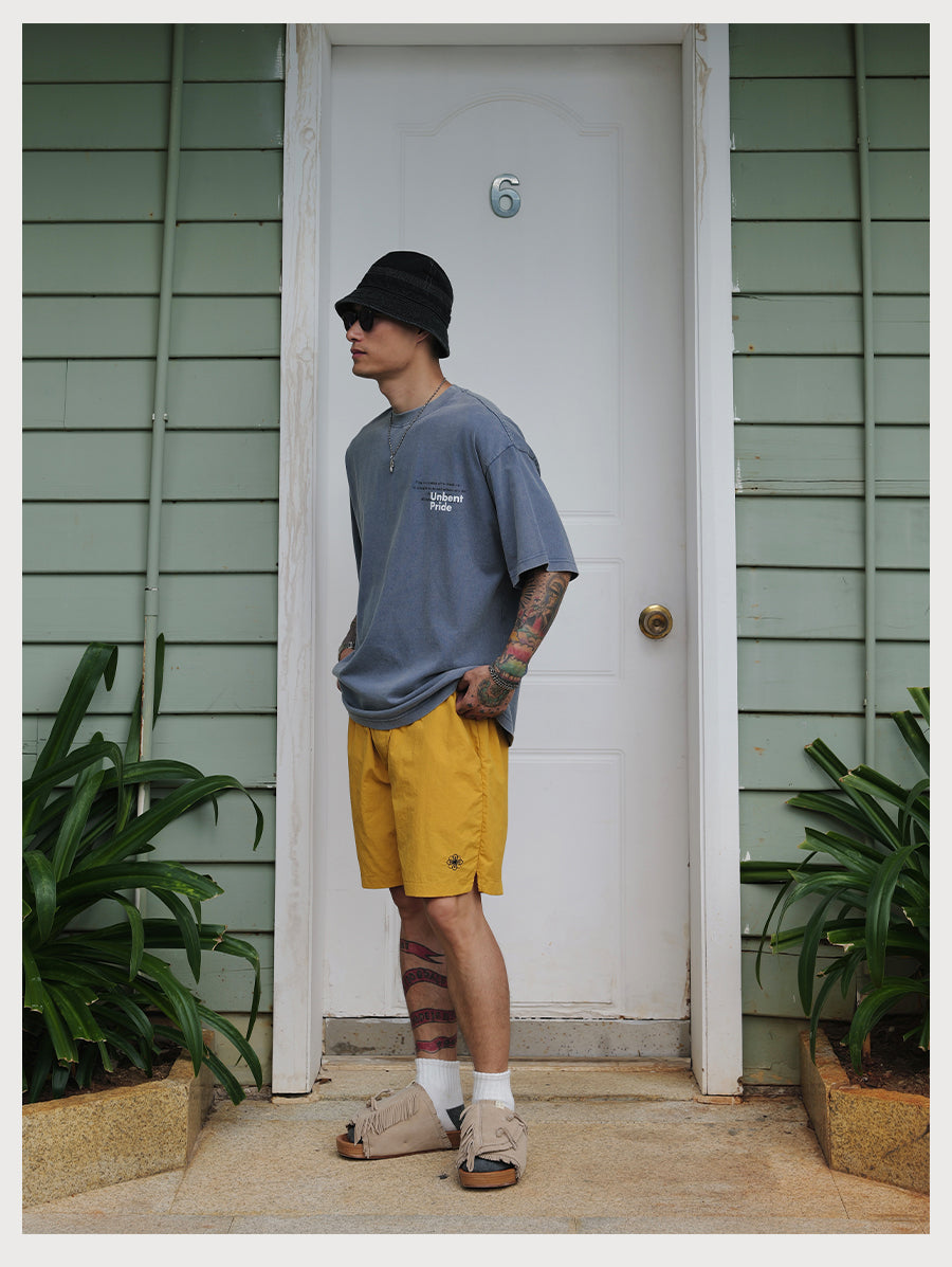 Distress Slogan Print Tee