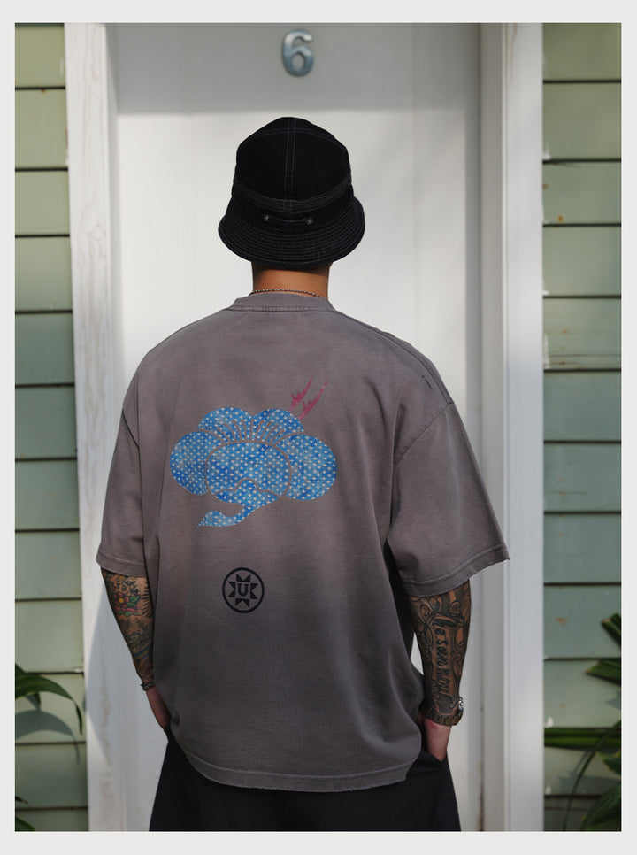 Spray Dye Motif Print Tee