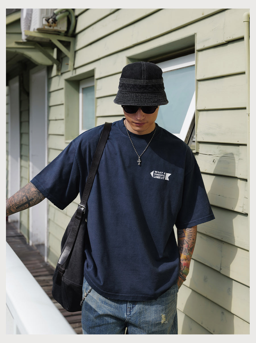 Spray Dye Motif Print Tee