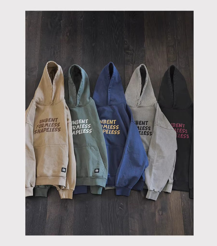 Wax-Dye Washed Fleece Hoodie