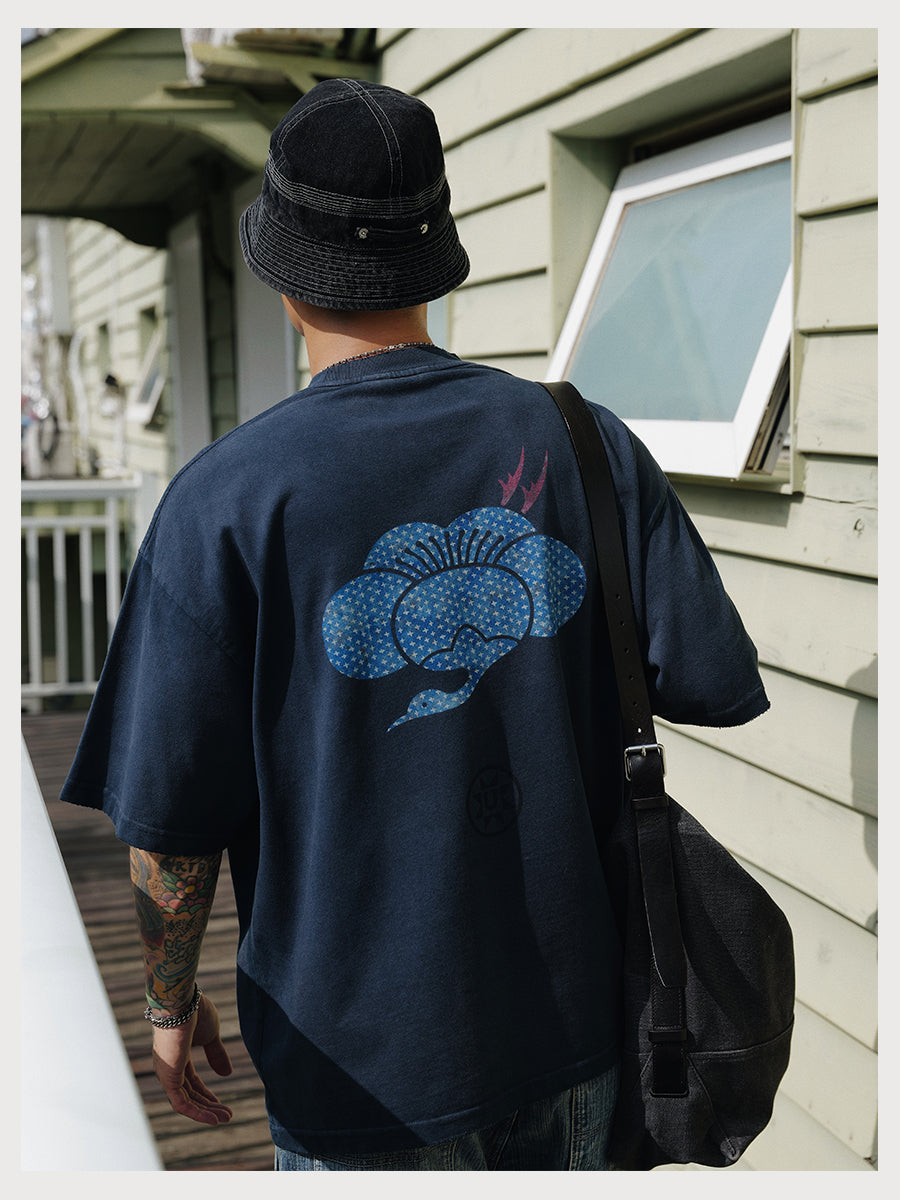 Spray Dye Motif Print Tee