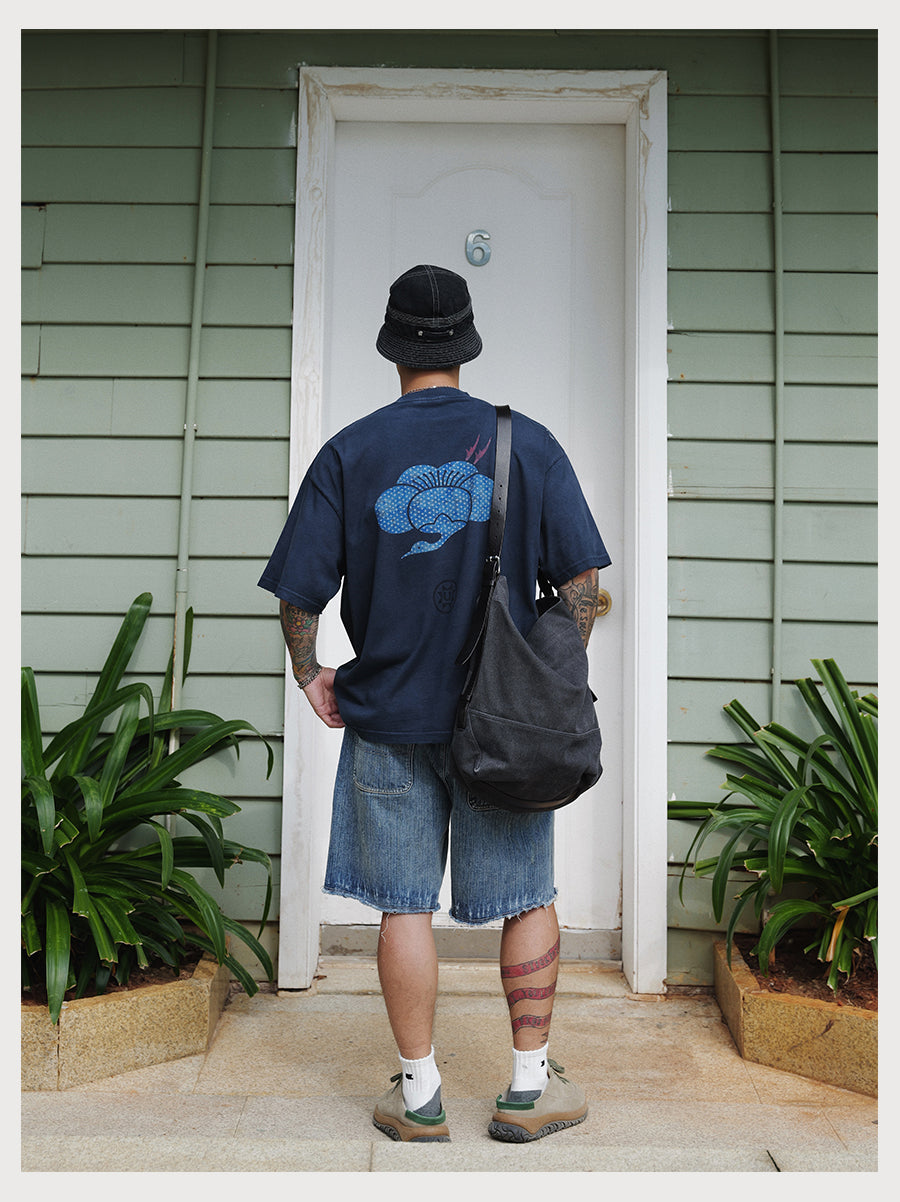 Spray Dye Motif Print Tee