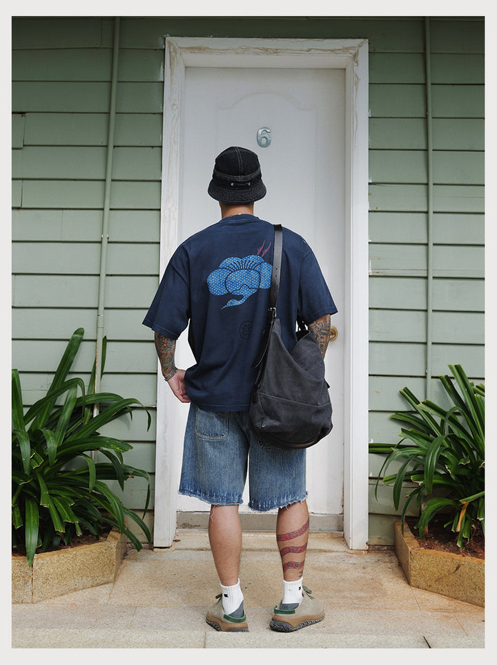 Spray Dye Motif Print Tee