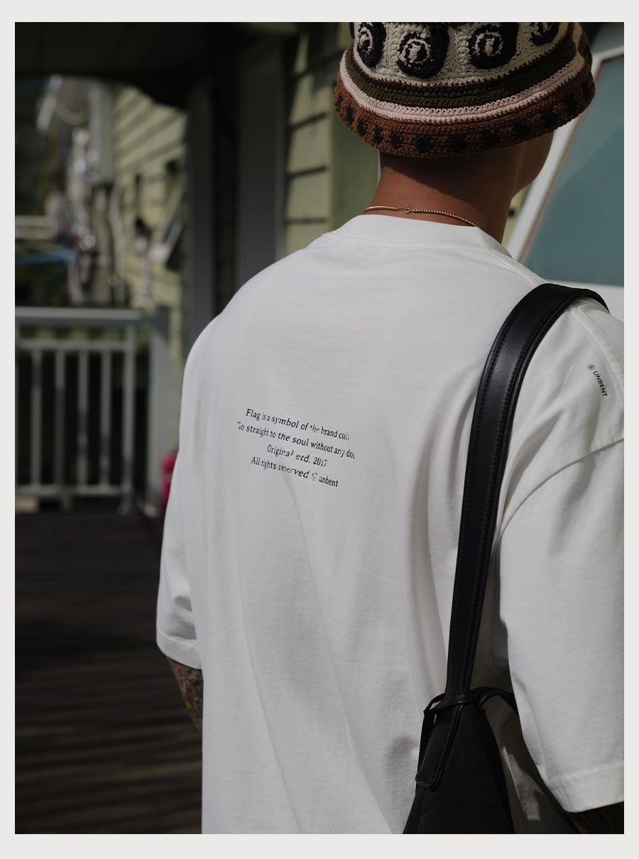 Distress Slogan Print Tee