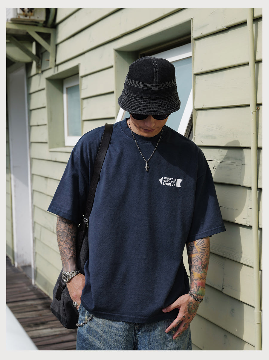 Spray Dye Motif Print Tee