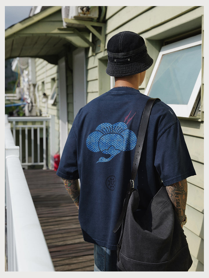 Spray Dye Motif Print Tee