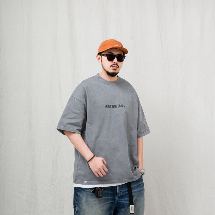 Pigment-Dyed Catchword T-Shirt