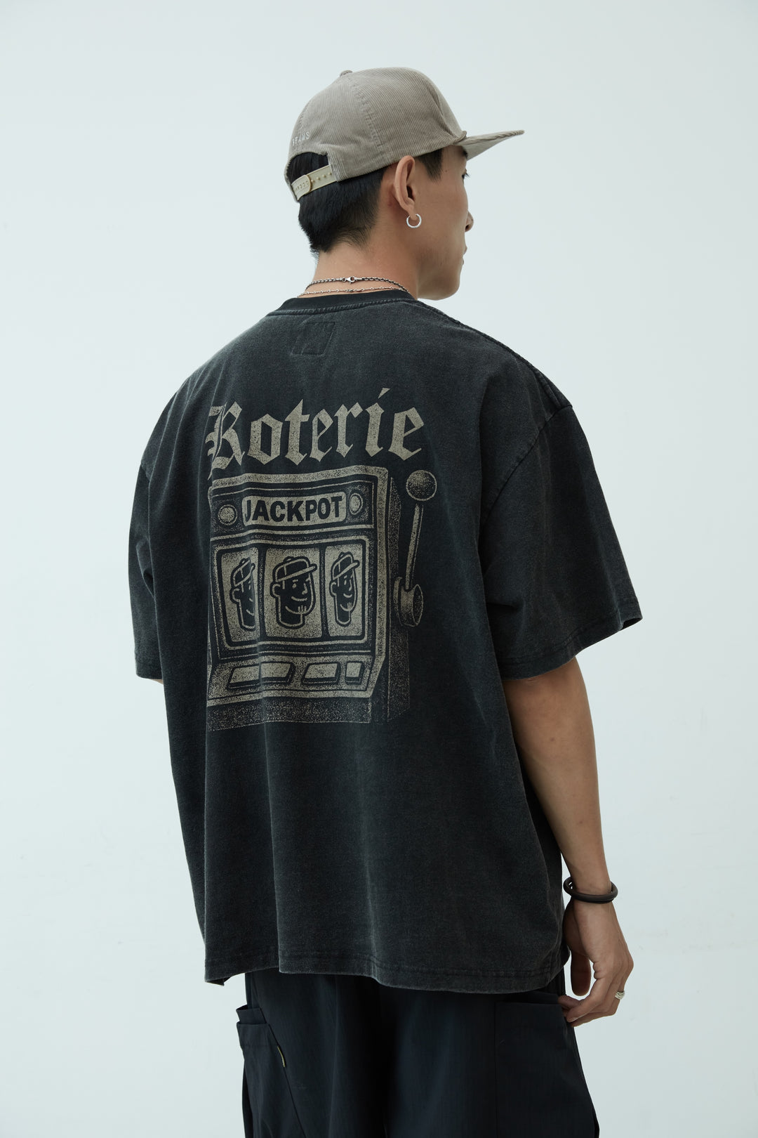 "Jackpot" Washed Print Tee