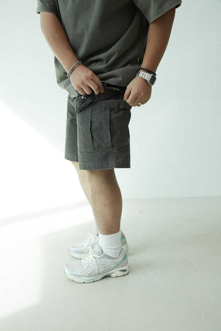 Paint Splatter Cargo Shorts