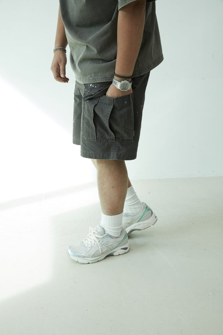 Paint Splatter Cargo Shorts