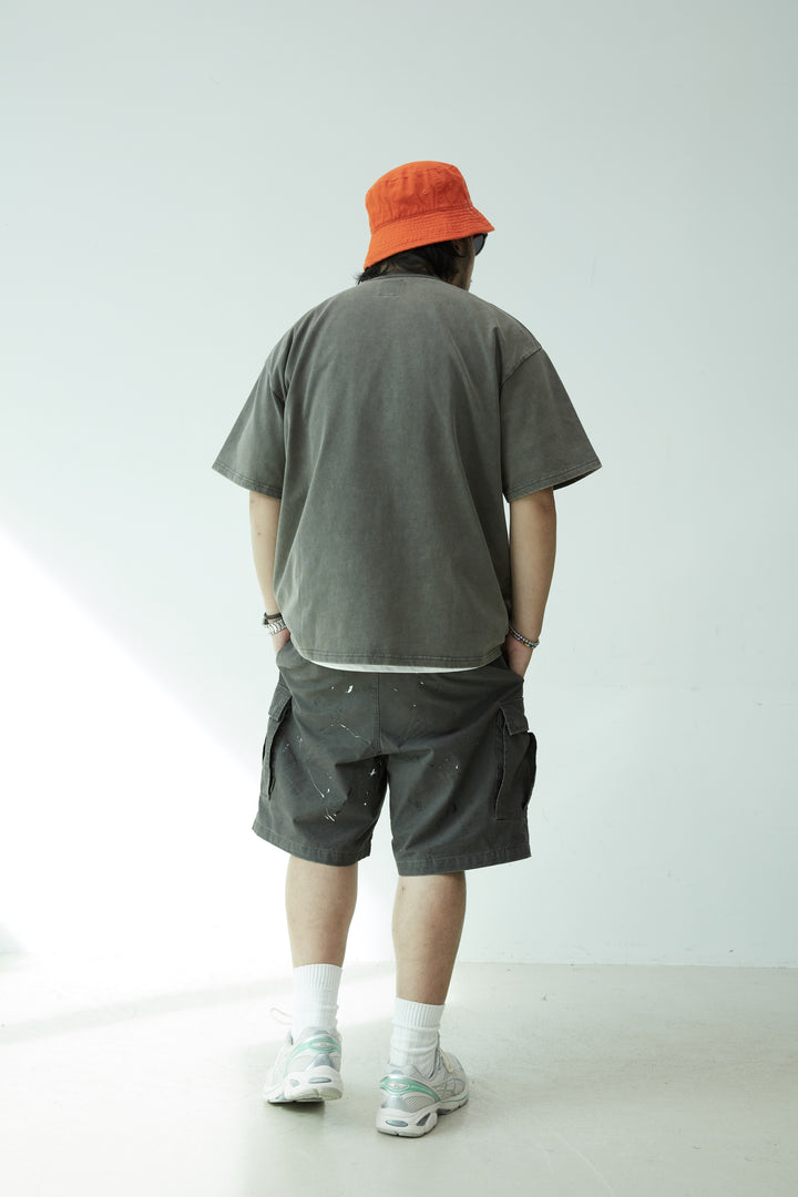 Paint Splatter Cargo Shorts