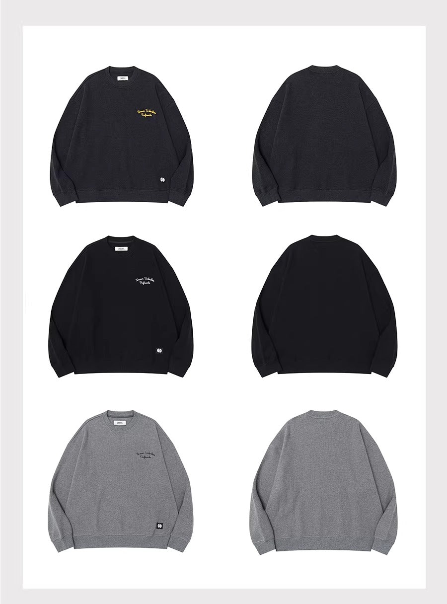 Cotton Waffle Crewneck Sweatshirt