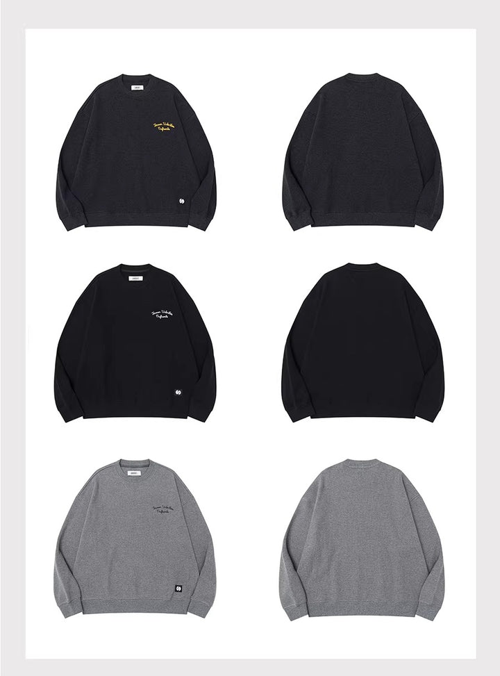 Cotton Waffle Crewneck Sweatshirt