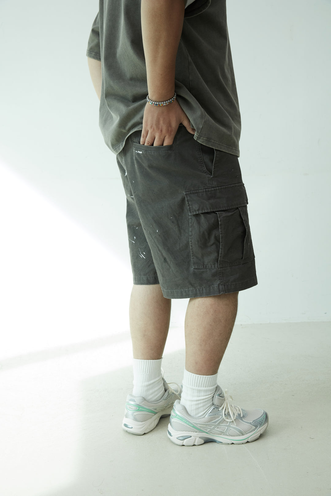 Paint Splatter Cargo Shorts