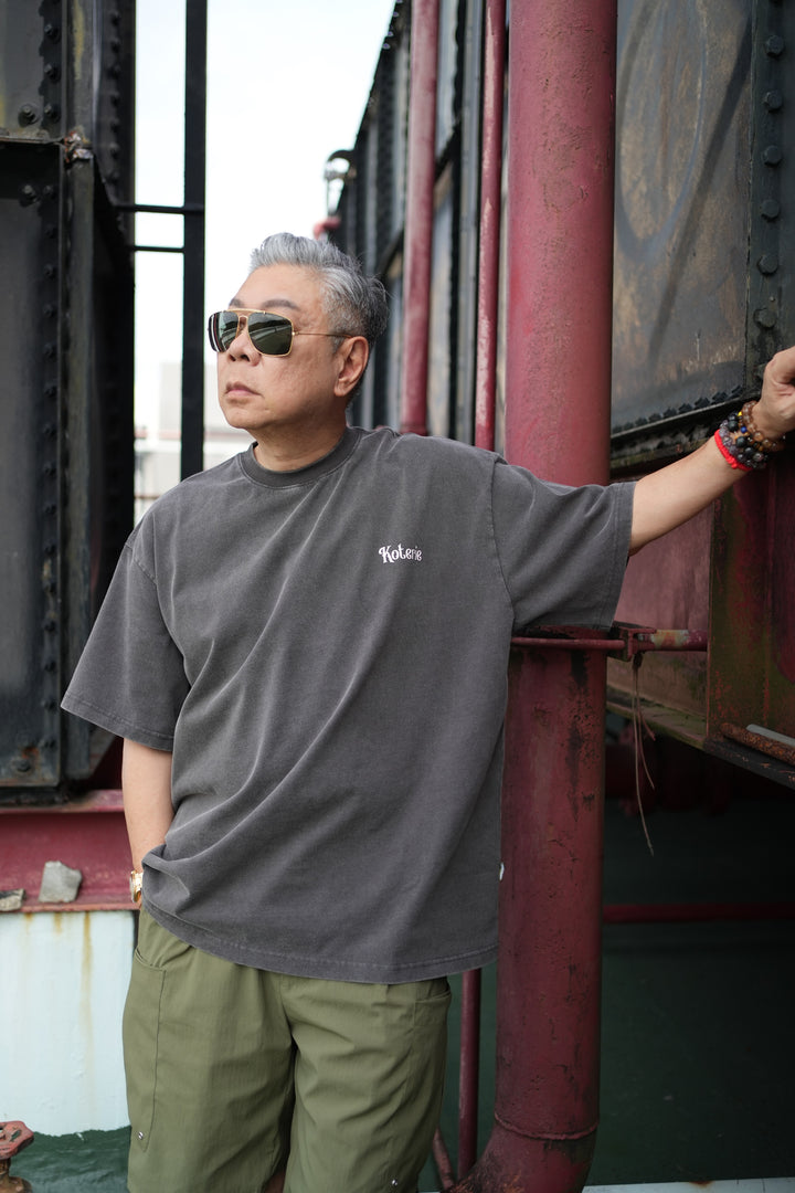 T083 300G Acid Wash Mini Logo Tee