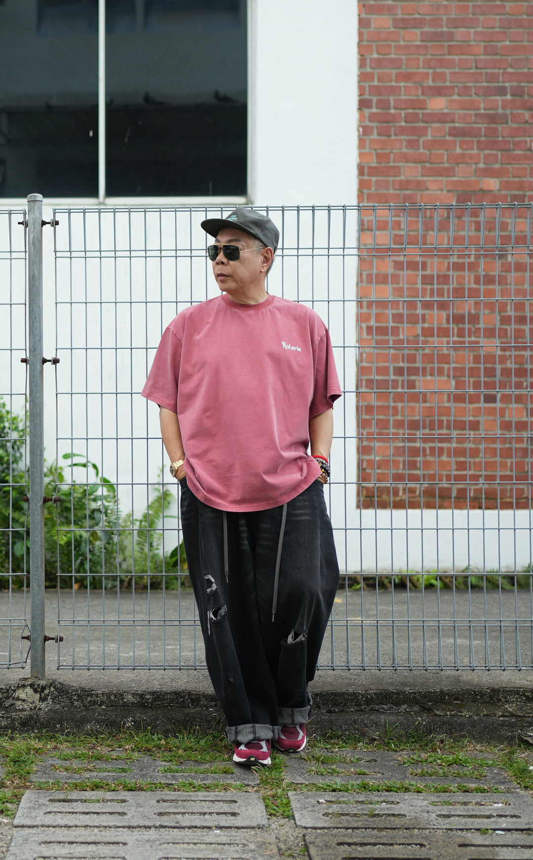 T083 300G Acid Wash Mini Logo Tee