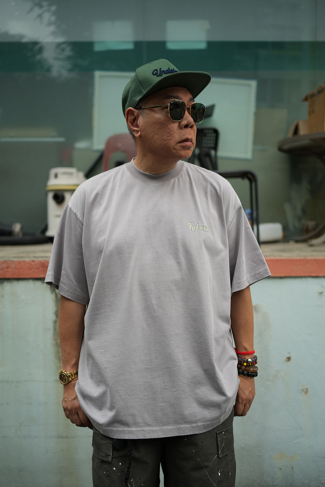 T083 300G Acid Wash Mini Logo Tee