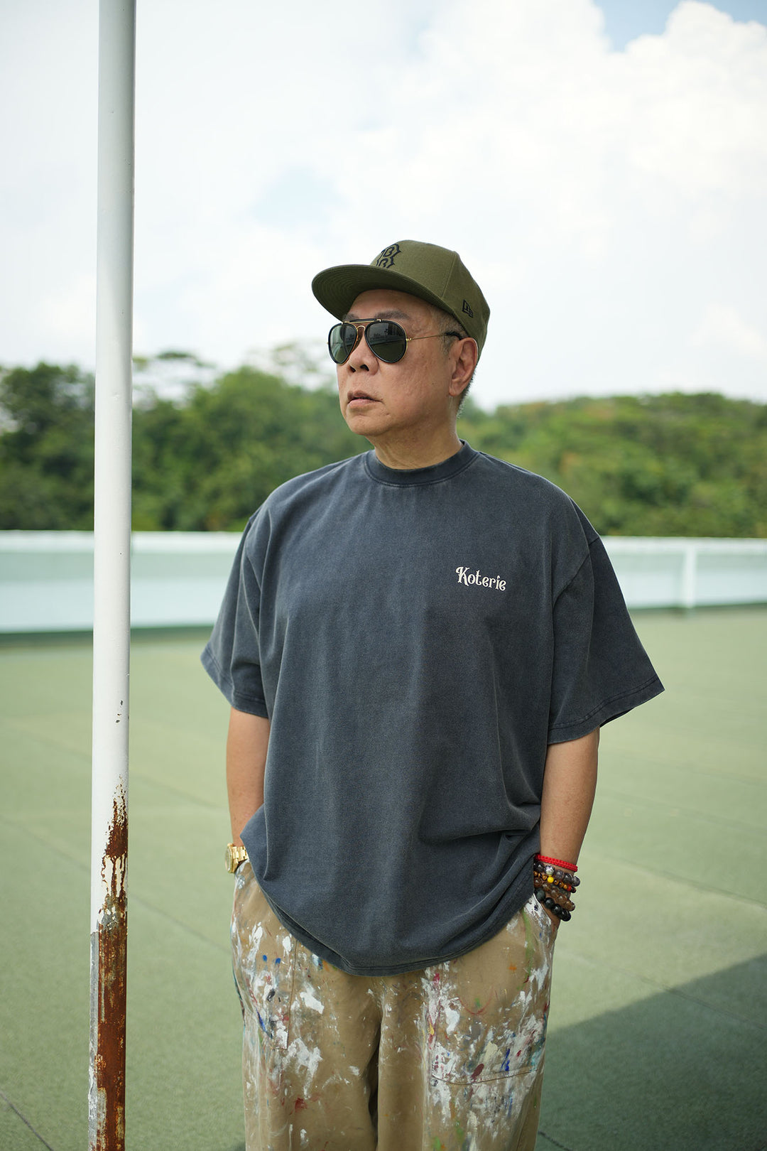 T083 300G Acid Wash Mini Logo Tee