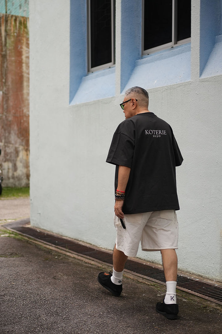 T099 Monochromatic Logo Stripe Tee