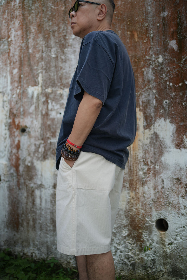 T095 Washed Herringbone Chino Shorts