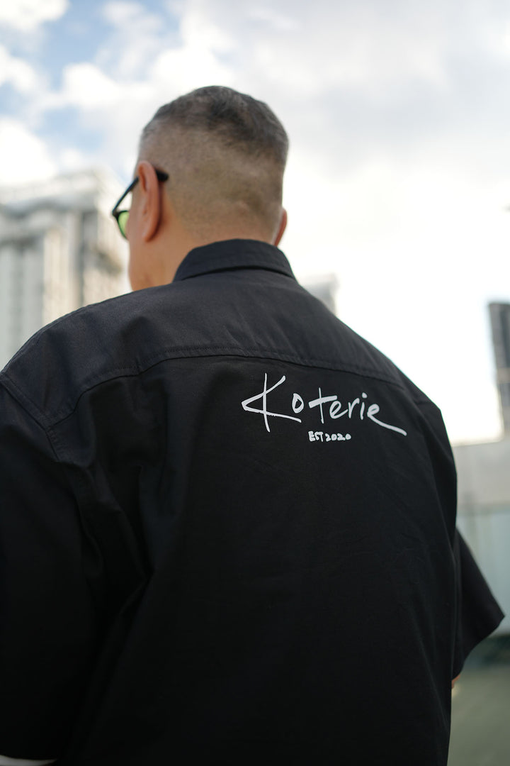 T100 Handsketched Logo SS Oxford Shirt