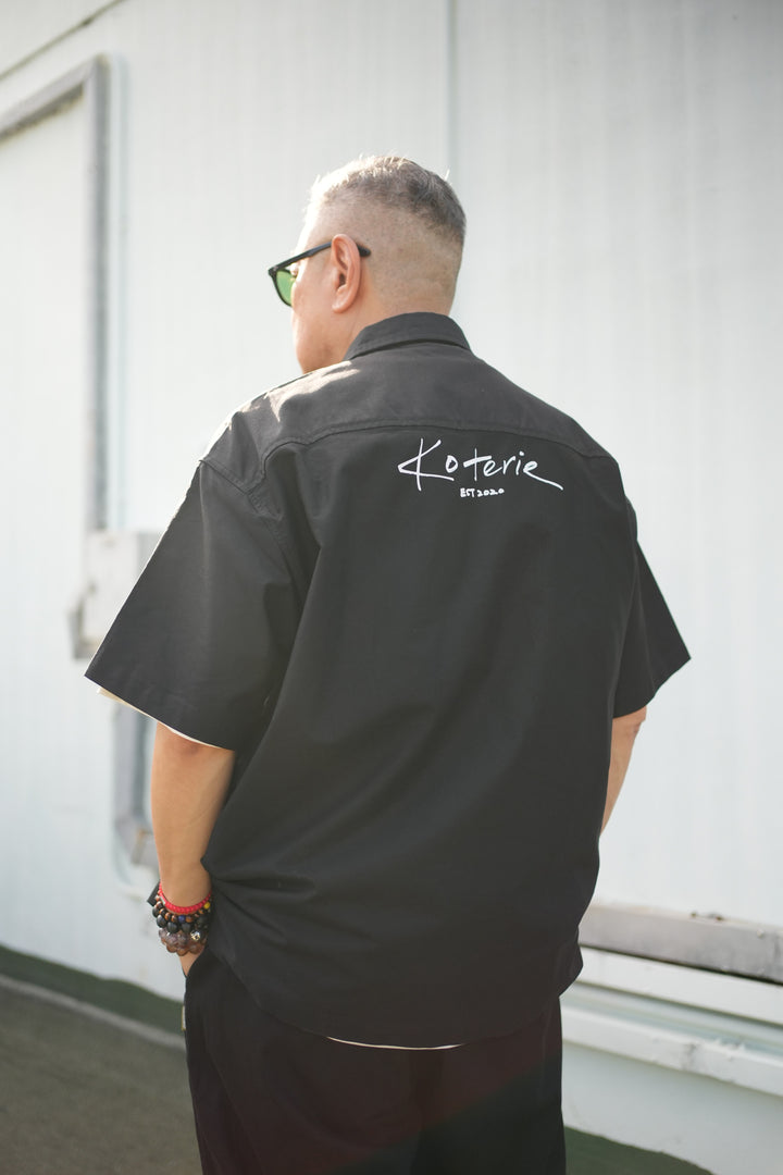 T100 Handsketched Logo SS Oxford Shirt