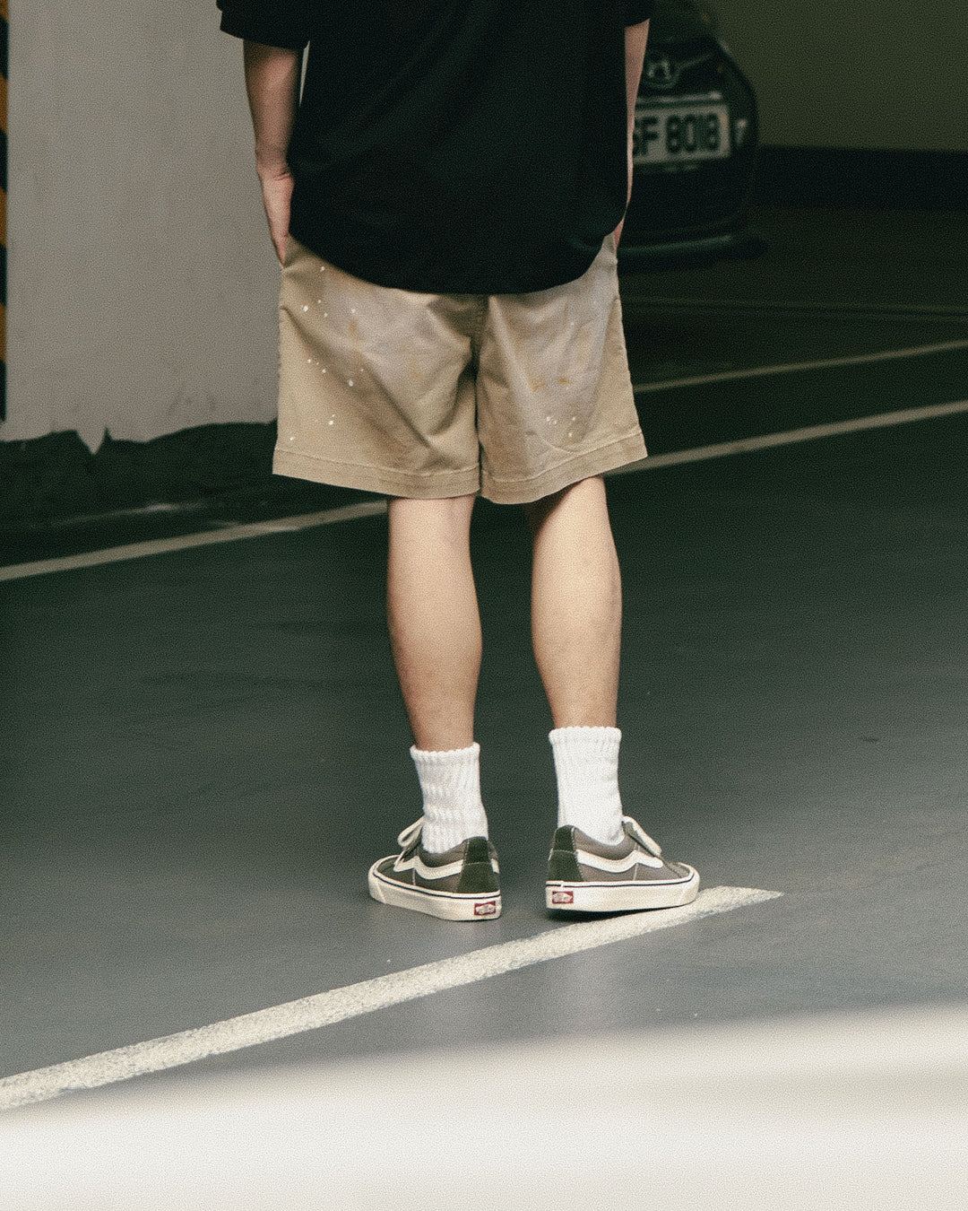 Heavy Washed Smudged Chino Short Dull【M24-02】