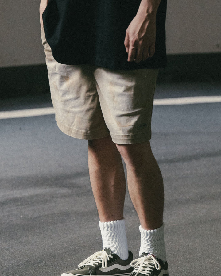 Heavy Washed Smudged Chino Short Dull【M24-02】