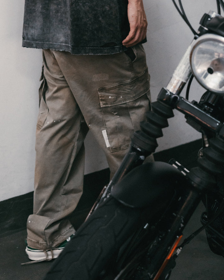 Heavy Dirty Wash Cargo Pants【M24-18】