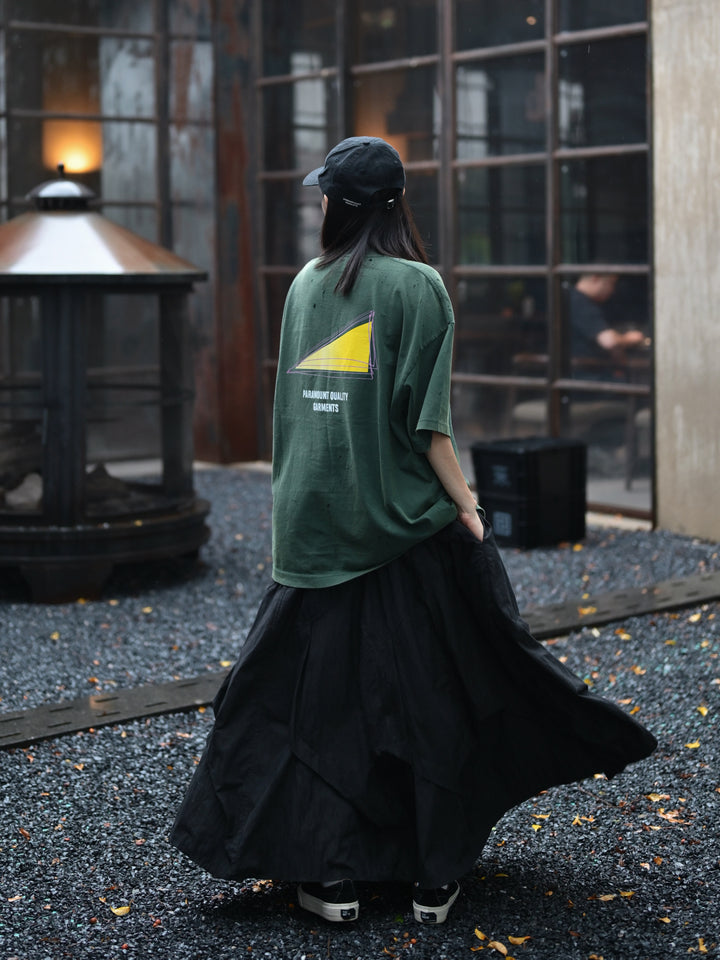 Asymetric Pleated Skirt