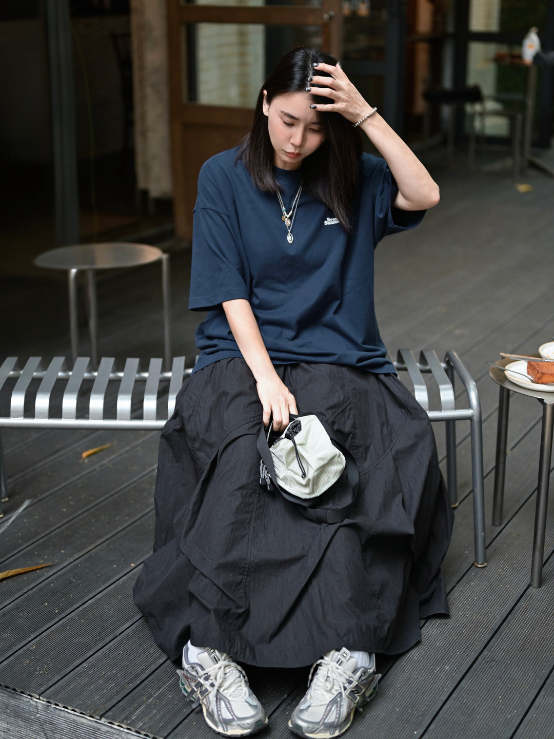 Asymetric Pleated Skirt