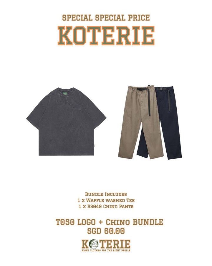 Washed Waffle Tee + Chino Pants Bundle