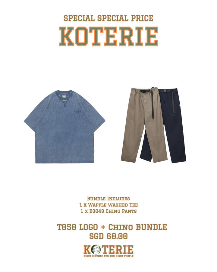 Washed Waffle Tee + Chino Pants Bundle