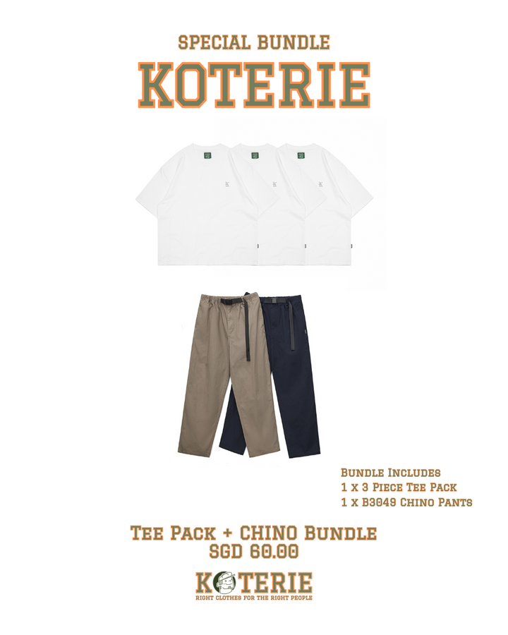White 3 Piece Tee Pack Bundle