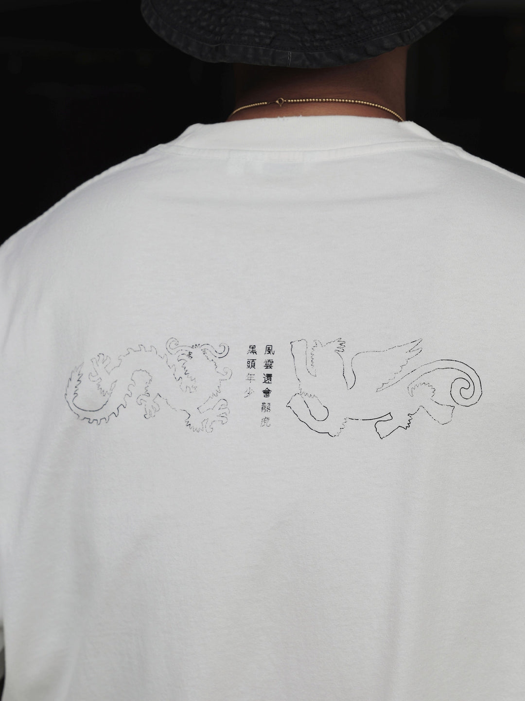 Acid Washed Oriental Print Tee