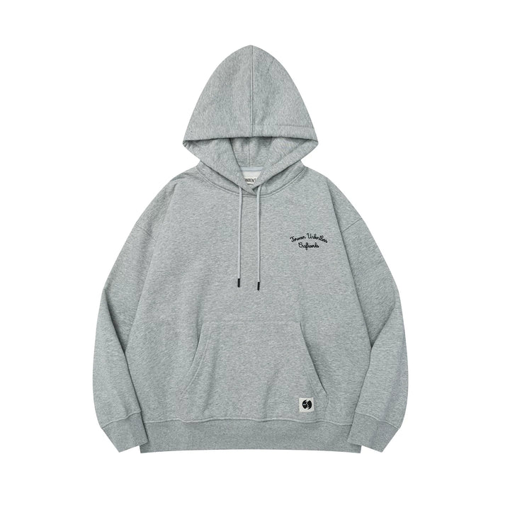 Crane Embroidered Fleece Hoodie