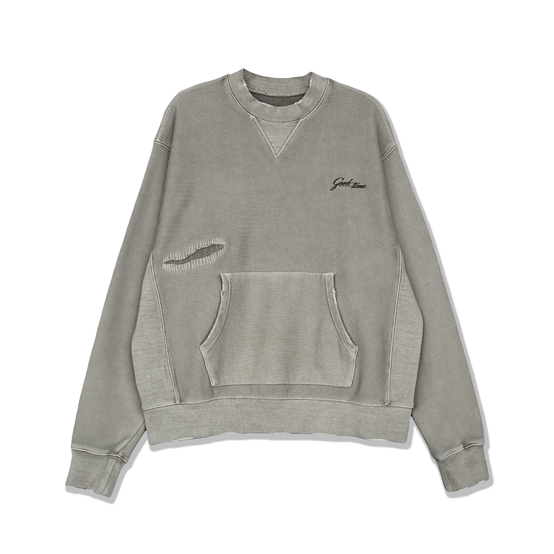 LAPRIMA HEAVYWEIGHT BATIK DESTROYED SWEATSHIRT