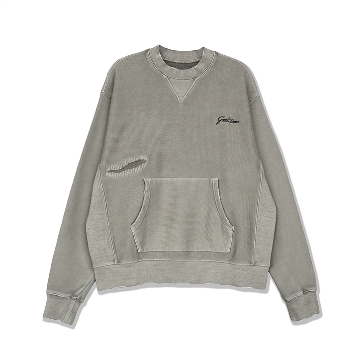 LAPRIMA HEAVYWEIGHT BATIK DESTROYED SWEATSHIRT