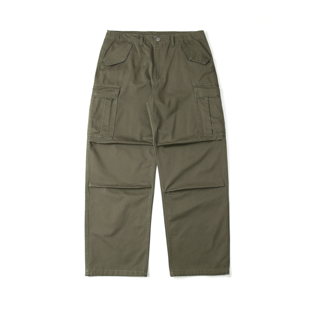 Light Wash Heavy Cotton Cargo Pants