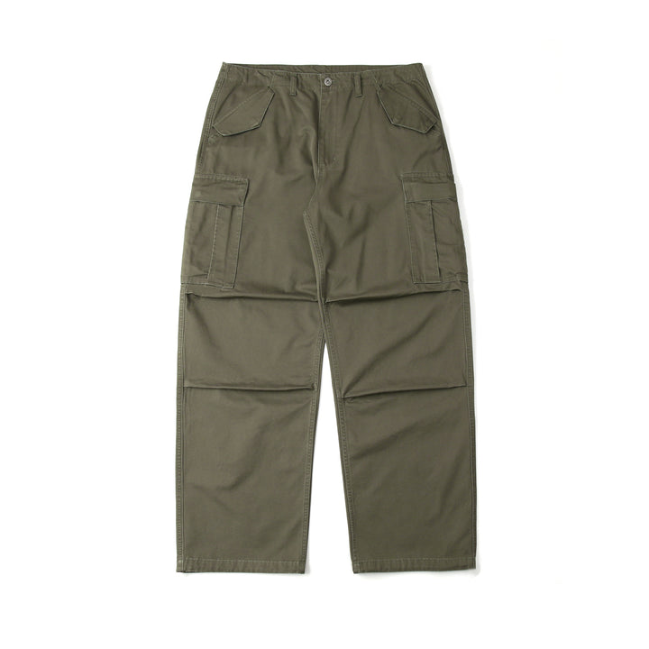 Light Wash Heavy Cotton Cargo Pants