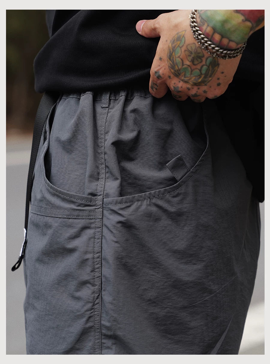 Blended Adjustable Buckle Shorts